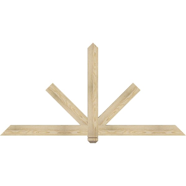 Ekena Millwork Kennewick Rough Sawn Timber Gable Bracket, Douglas Fir, 72"W x 36"H x 2"D x 4"F, 12/12 Pitch GBW072X36X0204KEN00RDF - main